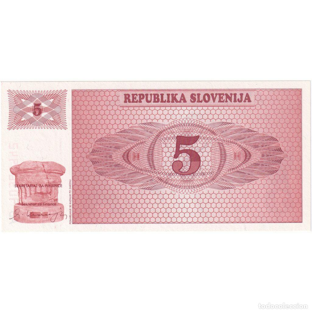 Billetes extranjeros: [#1290520] Eslovenia, 5 (Tolarjev), UNC - Foto 2
