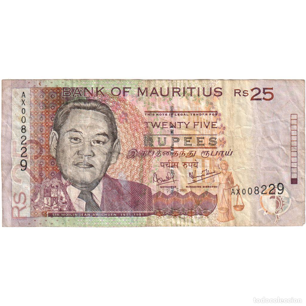 Billetes extranjeros: [#1290642] Mauricio, 25 Rupees, BC+ - Foto 1
