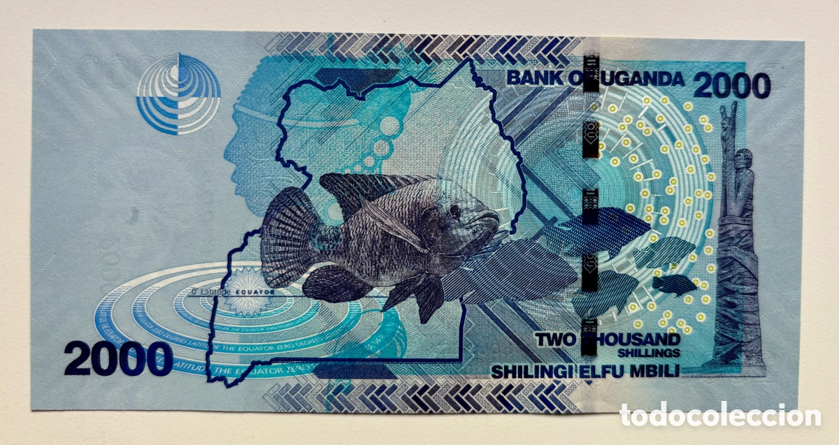 Billetes extranjeros: Billete UGANDA 2000 Chelines 2015 SC Shilings - Foto 2