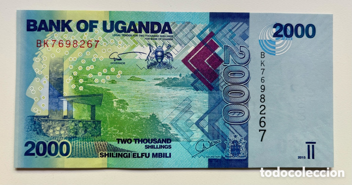 Billetes extranjeros: Billete UGANDA 2000 Chelines 2015 SC Shilings - Foto 1