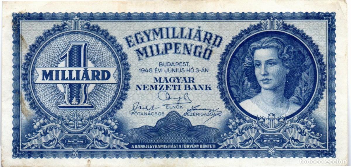 Billetes extranjeros: HUNGRIA 1946, 1000000 PENGO, P-131, CIRCULADO; 2 ESCANER