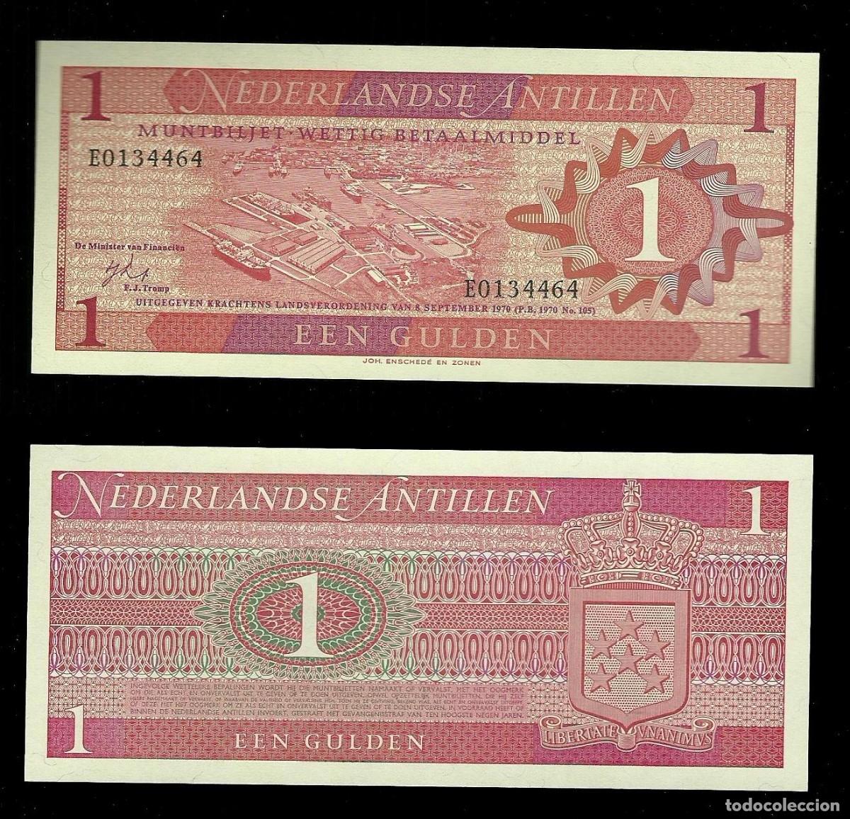Billetes extranjeros: Antille Olandesi - 1 Gulden 1970 - UNC pick. 20