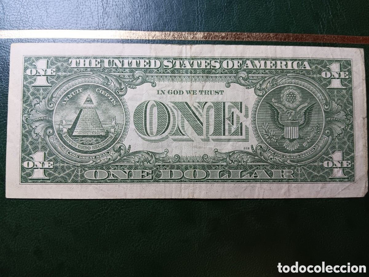 Billetes extranjeros: Billete de EEUU. 1 D&oacute;lar. - Foto 2