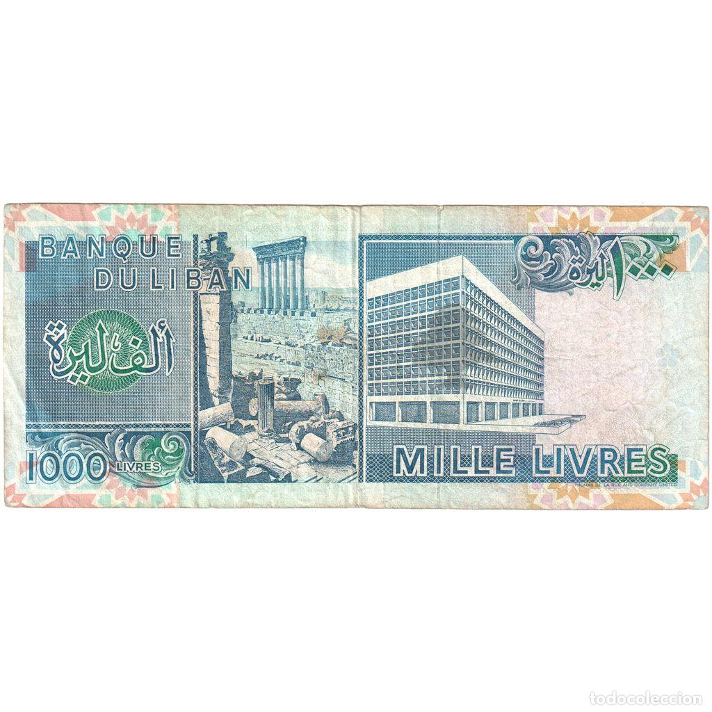 Billetes extranjeros: [#1290879] L&iacute;bano, 1000 Livres, BC+ - Foto 2
