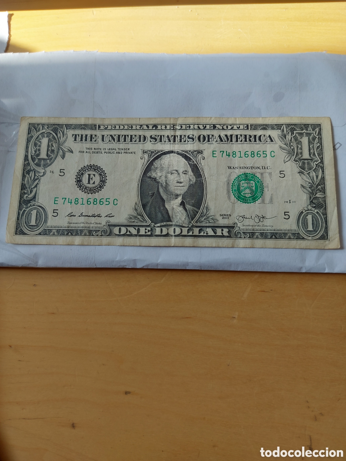 Billetes extranjeros: BILLETE ESTADOS UNIDOS EEUU. 1 DOLAR 2013. CECA E RICHMON - Foto 1