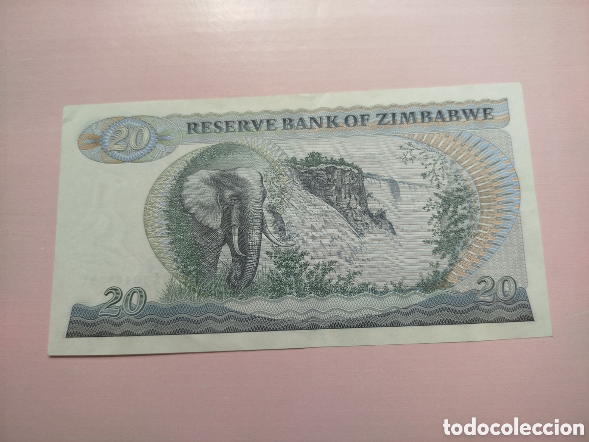 Billetes extranjeros: ZIMBABWE BILLETE DE 20 DOLLARS DE 1983 - Foto 2