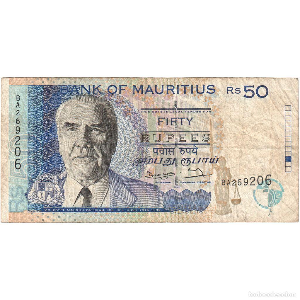 Billetes extranjeros: [#1291327] Mauricio, 50 Rupees, BC+ - Foto 1