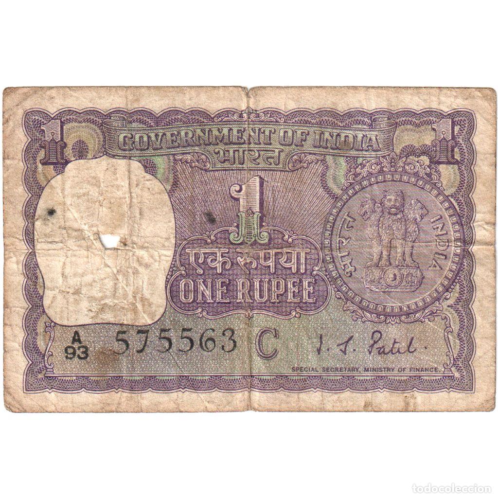 Billetes extranjeros: [#1291422] India, 1 Rupee, BC - Foto 1