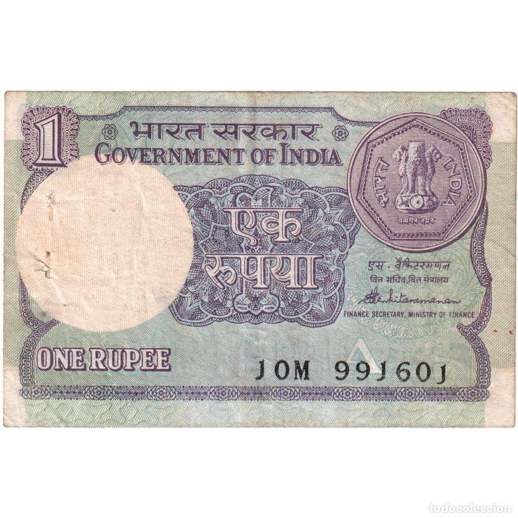 Billetes extranjeros: [#1291594] India, 1 Rupee, MBC - Foto 1