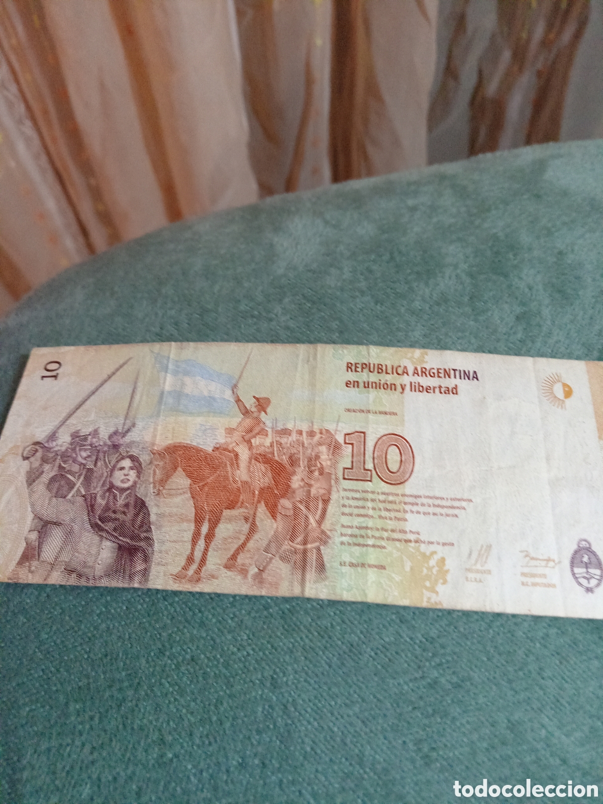 Billetes extranjeros: Dos billetes de 10 pesos, Argentina - Foto 4