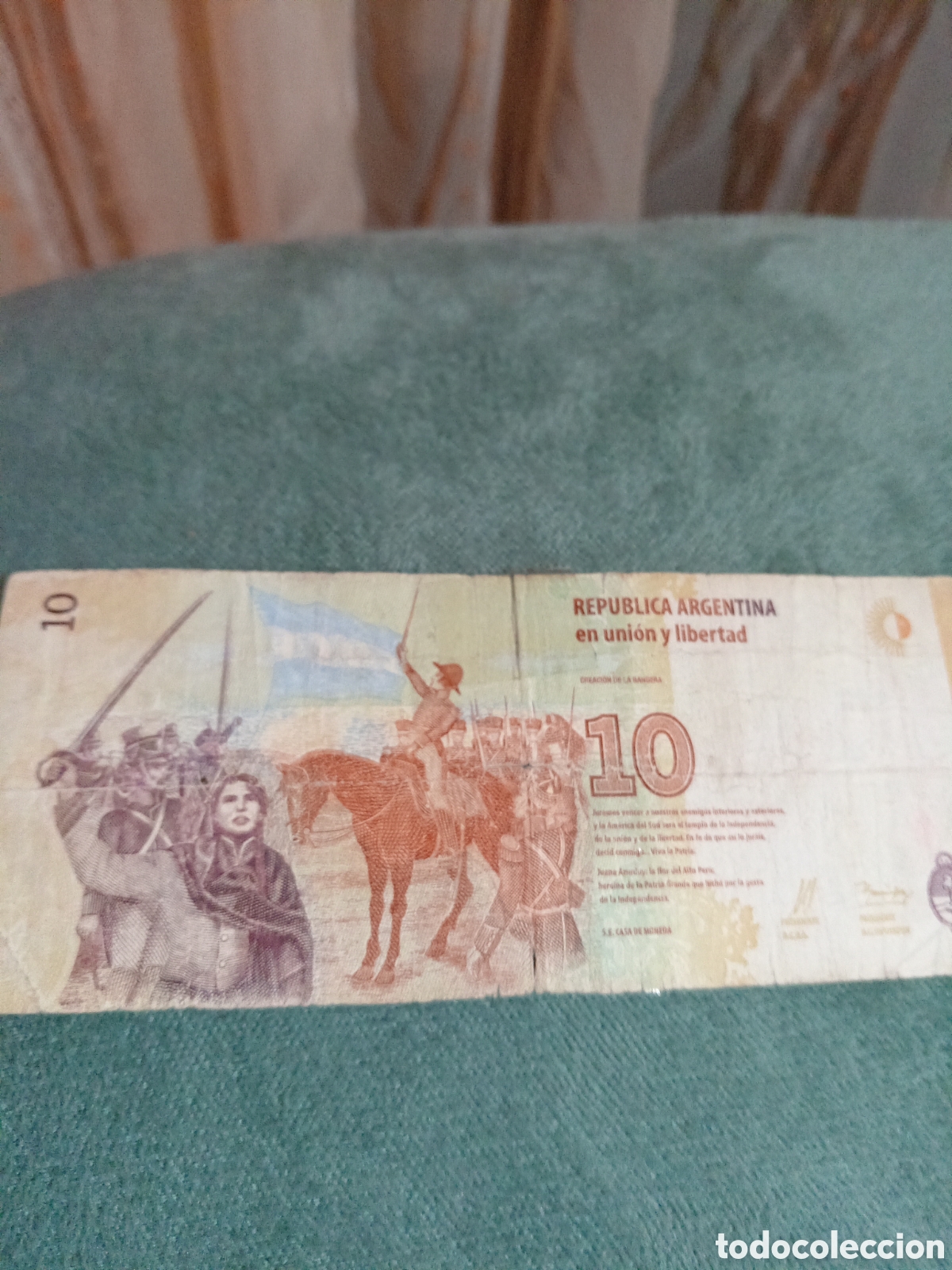 Billetes extranjeros: Dos billetes de 10 pesos, Argentina - Foto 5