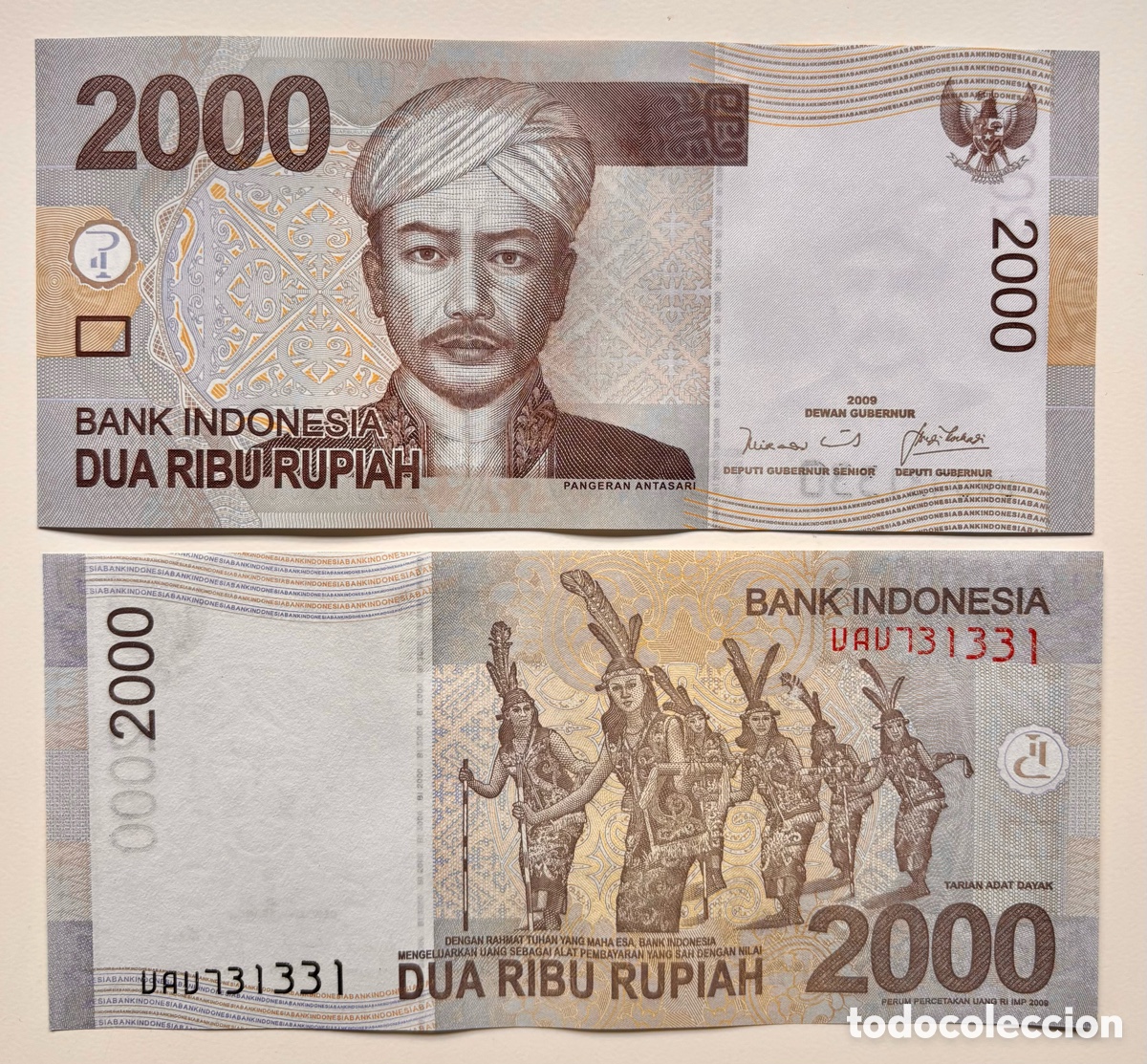 Billetes extranjeros: Billete INDONESIA 2000 Rupiah 2009 SC - Foto 1