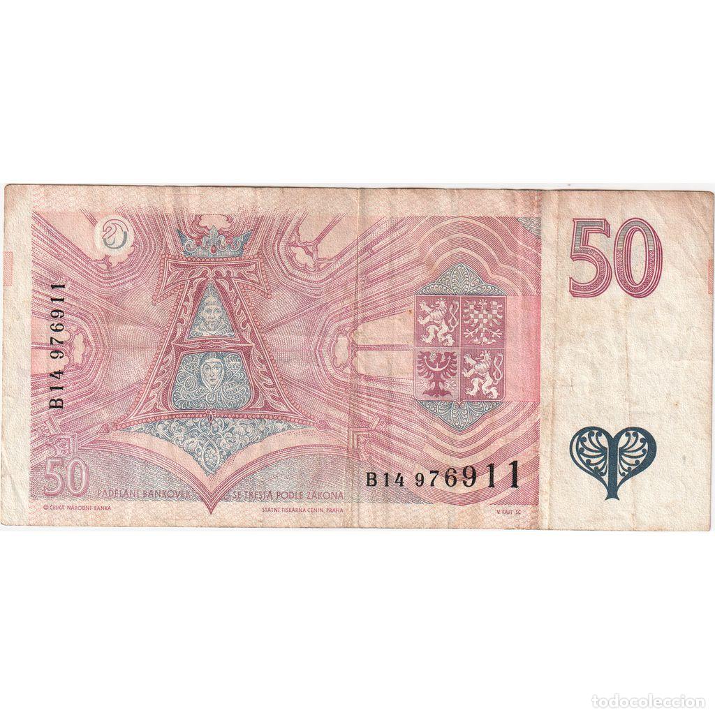 Billetes extranjeros: [#1291891] Rep&uacute;blica Checa, 50 Korun, BC - Foto 2