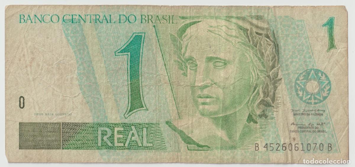 Billetes extranjeros: Billete Brasil 1997, 1 Real, PK 243 a.e - Foto 1