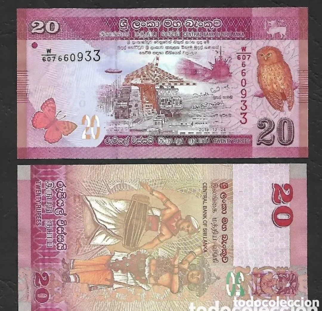 Billetes extranjeros: Billete sri lanka original sin circular - Foto 1