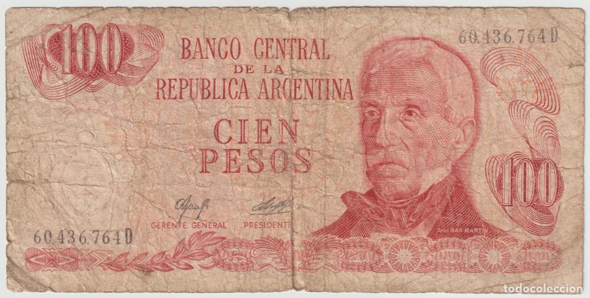 Billetes extranjeros: Billete Argentina 100 Pesos - Foto 1