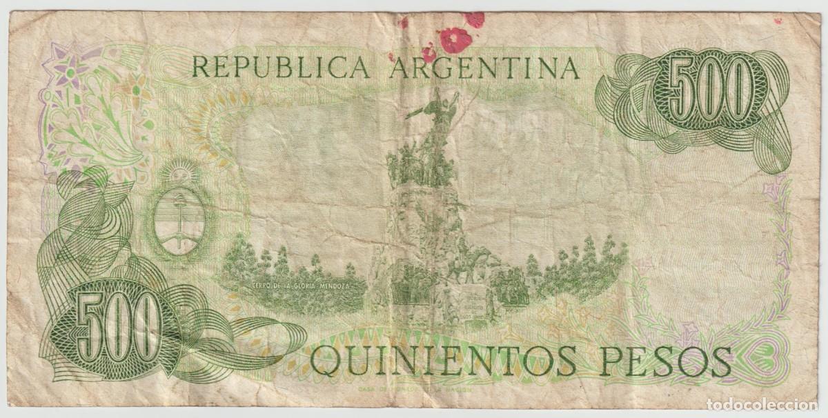 Billetes extranjeros: Billete Argentina 500 Pesos - Foto 2