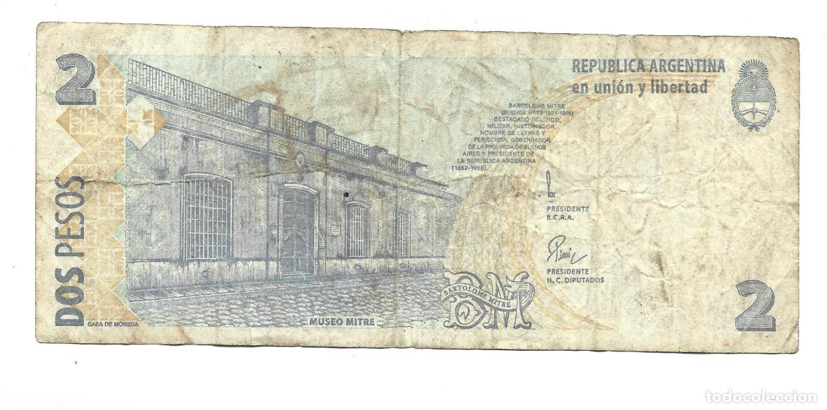 Billetes extranjeros: ARGENTINA- 2 PESOS CONVERTIBLES - Foto 2