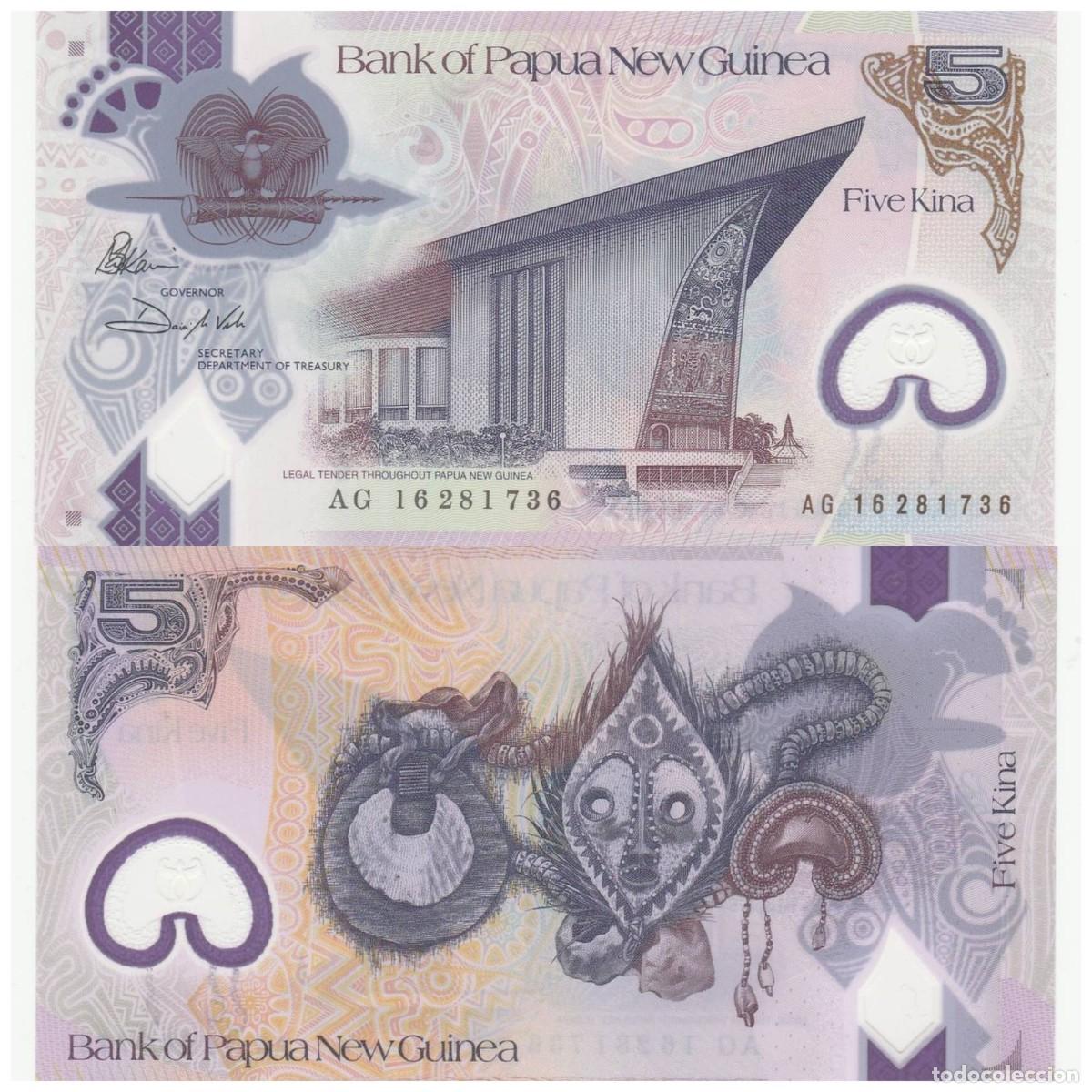 Billets internationaux: PAPUA NUEVA GUINEA 5 KINA 2016 n/s AG16281736 POLIMERO SIN CIRCULAR (el de la foto)