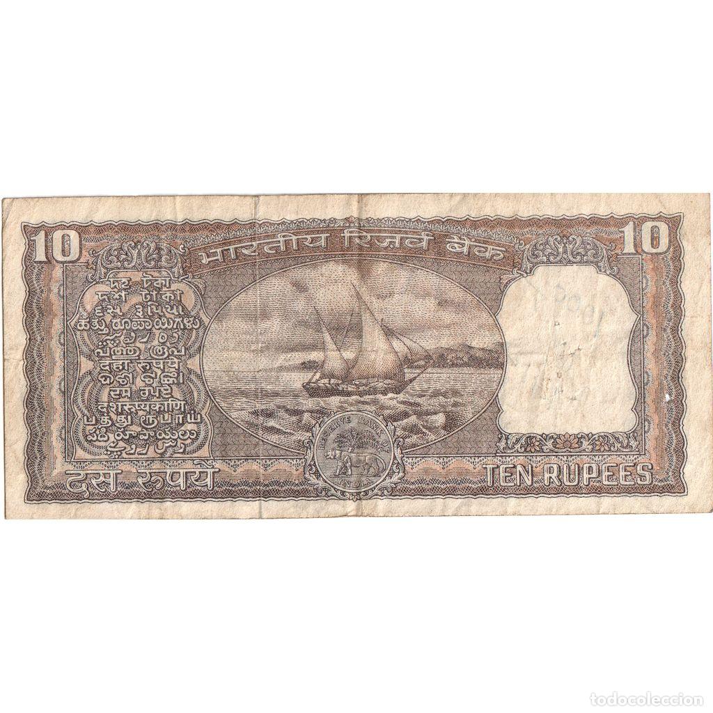 Billetes extranjeros: [#1292601] Billete, 10 Rupees, Undated, India, Undated, BC - Foto 2