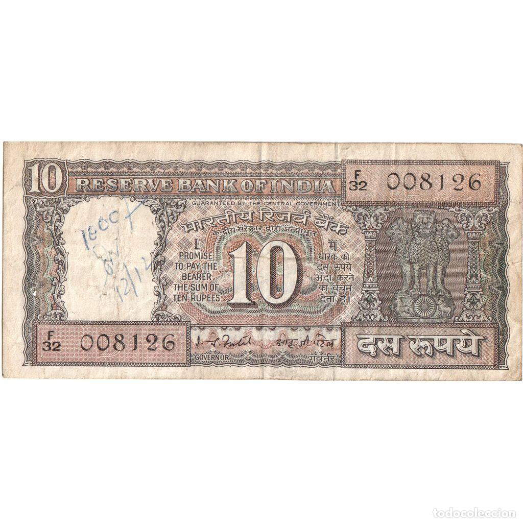 Billetes extranjeros: [#1292601] Billete, 10 Rupees, Undated, India, Undated, BC - Foto 1