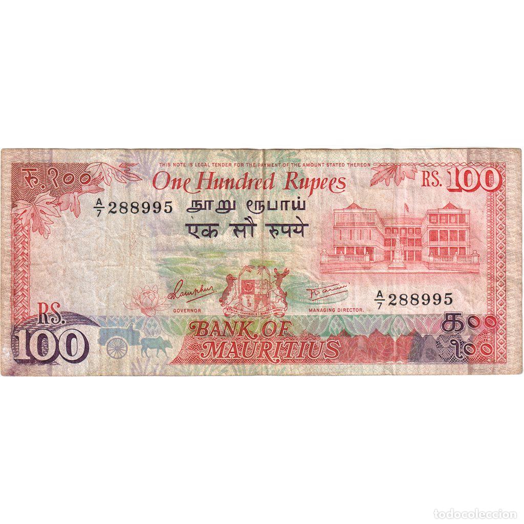 Billetes extranjeros: [#1292622] Mauricio, 100 Rupees, BC+ - Foto 1