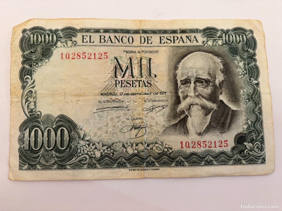 Billetes extranjeros: BILLETE 1000PTAS ECHEGARAY 17-SEPT-1971