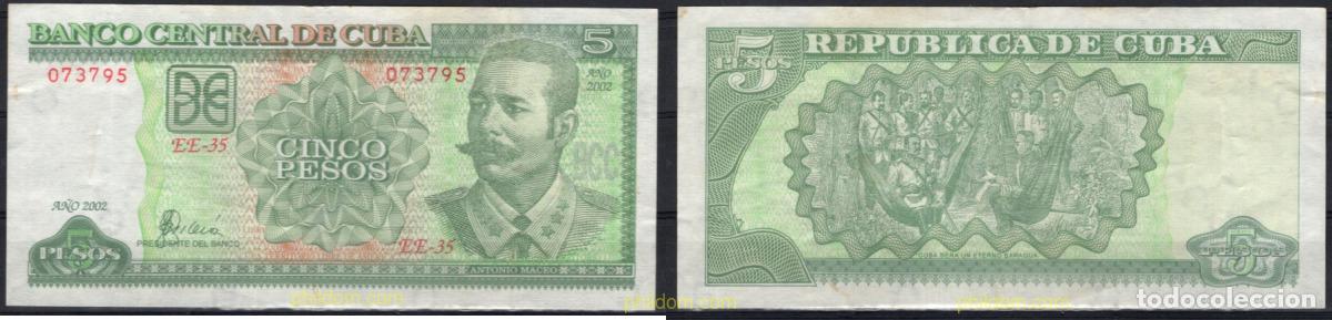 Billetes extranjeros: 8291 CUBA 2002 CUBA 5 PESOS 2002 - Foto 1
