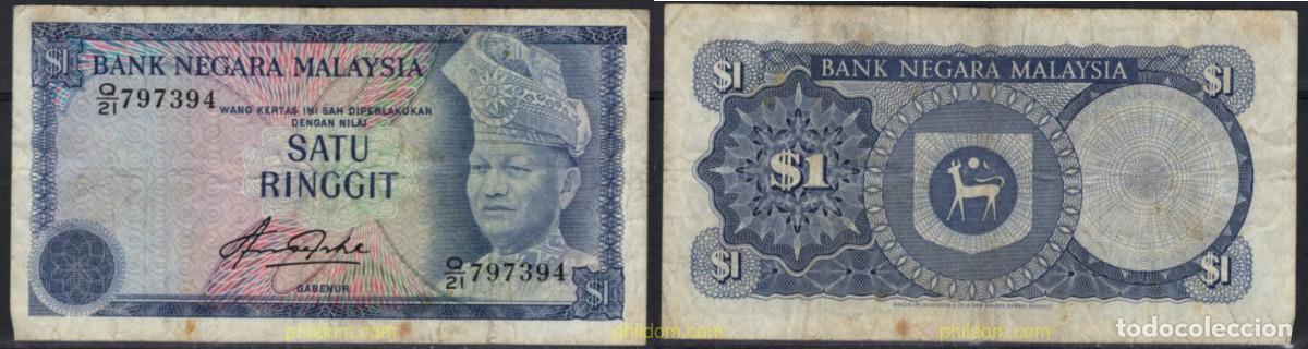 Billetes extranjeros: 8395 MALASIA 1981 MALASIA 1 SATU RINGGIT 1981 - Foto 1