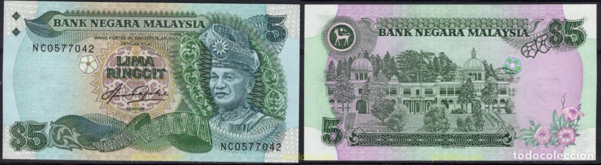 Billetes extranjeros: 8392 MALASIA 1983 MALAYSIA 5 RINGGIT 1983-84 - Foto 1
