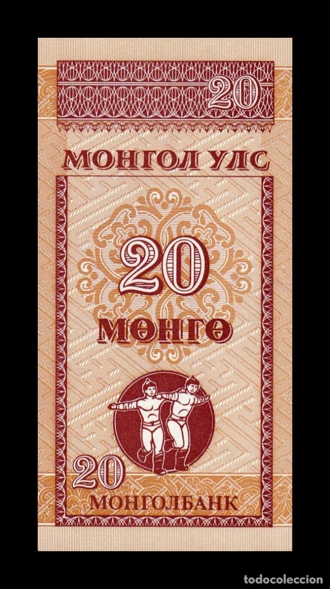Billetes extranjeros: Mongolia 20 Mongo 1993 Pick 50 Sc Unc - Foto 2