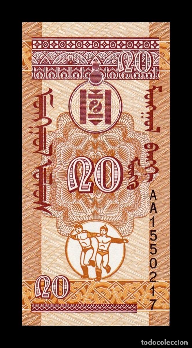 Billetes extranjeros: Mongolia 20 Mongo 1993 Pick 50 Sc Unc - Foto 1