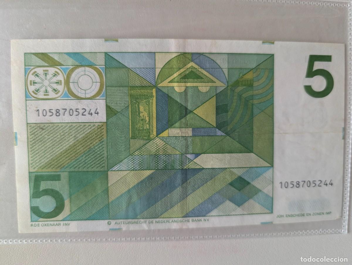 Billetes extranjeros: BILLETE DE 5 FLORINES - HOLANDA A&Ntilde;O 1973 - Foto 2