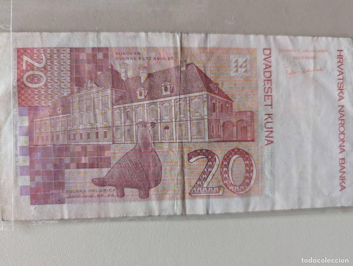 Billetes extranjeros: 20 KUNAS DEL BANCO DE CROACIA - - Foto 2