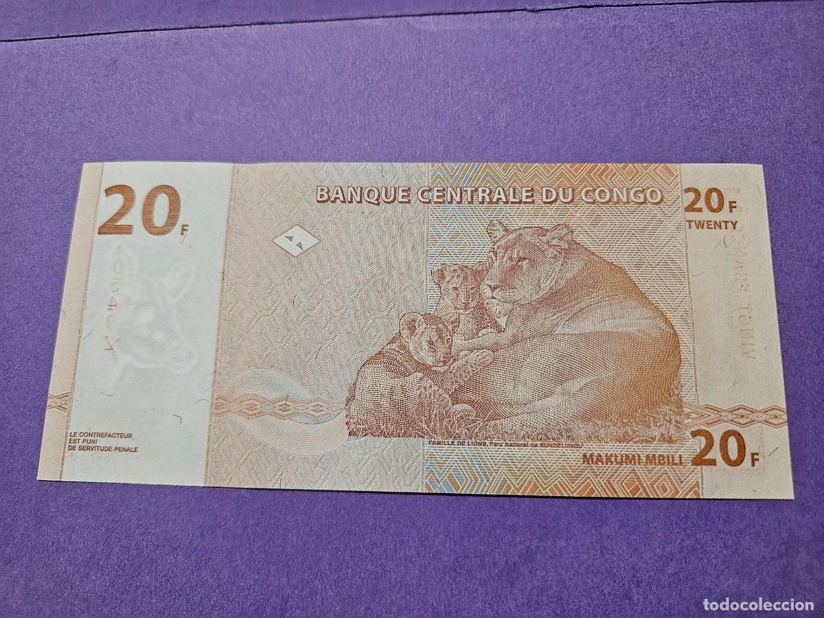 Billetes extranjeros: CONGO 20 FRANCOS 1997 S/C PICK=88 - Foto 2