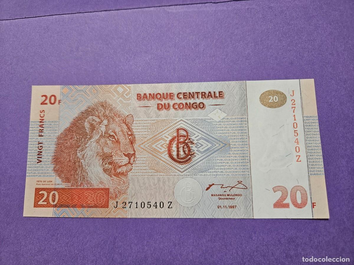 Billetes extranjeros: CONGO 20 FRANCOS 1997 S/C PICK=88 - Foto 1