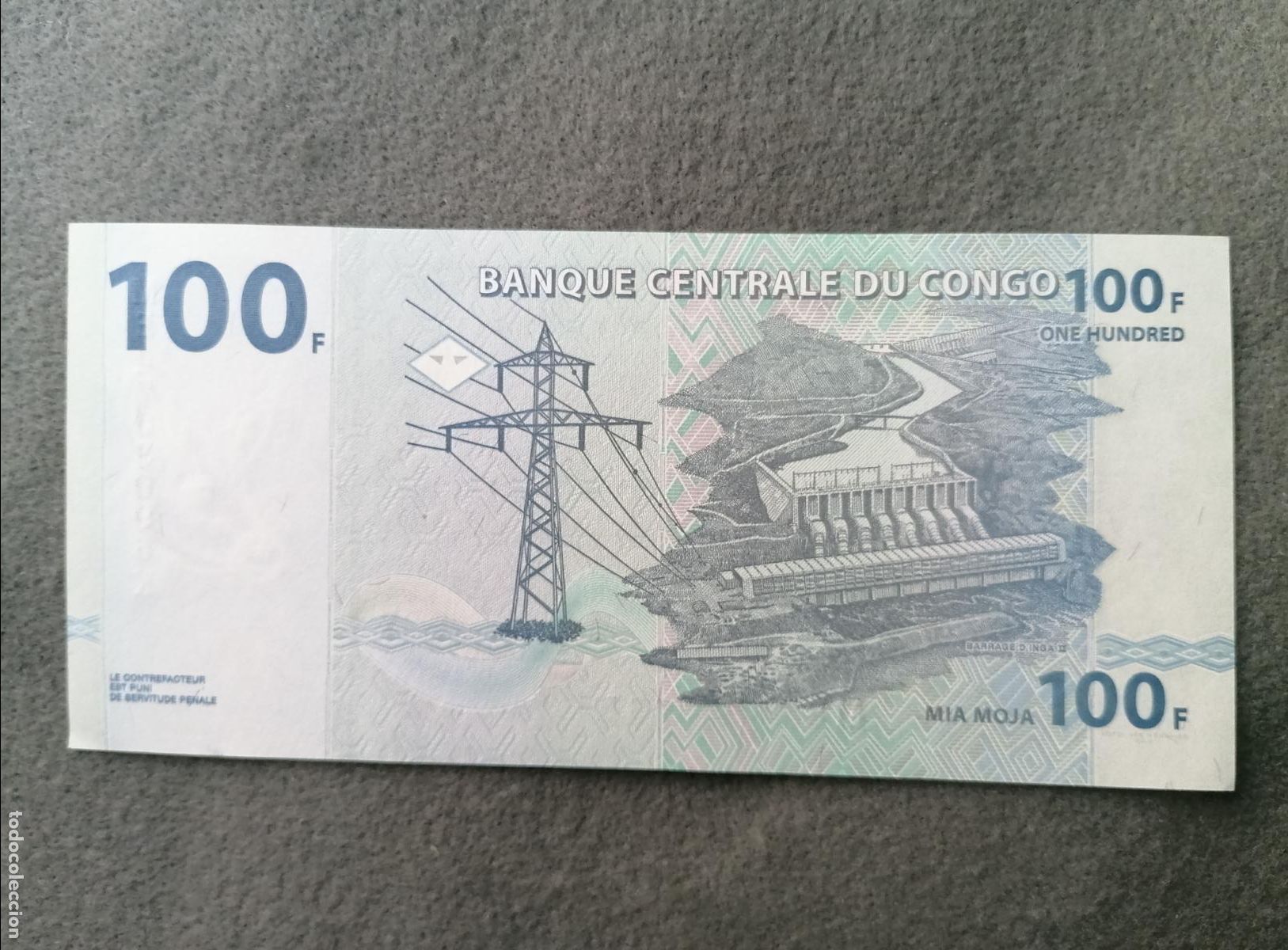 Billetes extranjeros: Congo 100 francos 2013, CjAl 1 - Foto 2