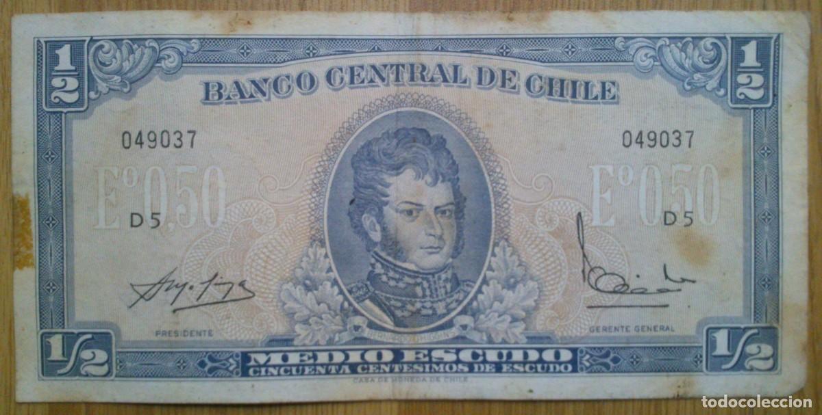 Billetes extranjeros: BILLETE 1/2 ESCUDO. CHILE - Foto 1