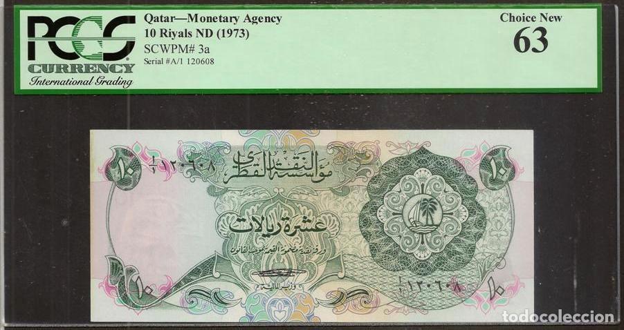Billetes extranjeros: QATAR. 10 riyals (1973). Pick 3. S/C - Foto 1