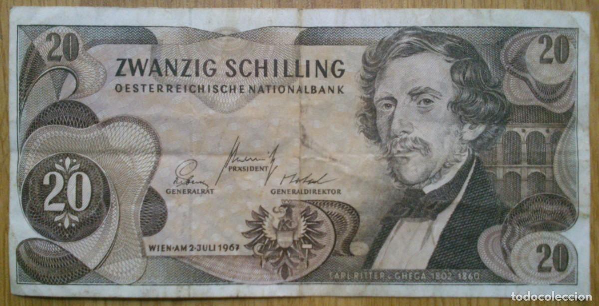 Billetes extranjeros: BILLETE 20 SCHILLING. AUSTRIA 1967 - Foto 1