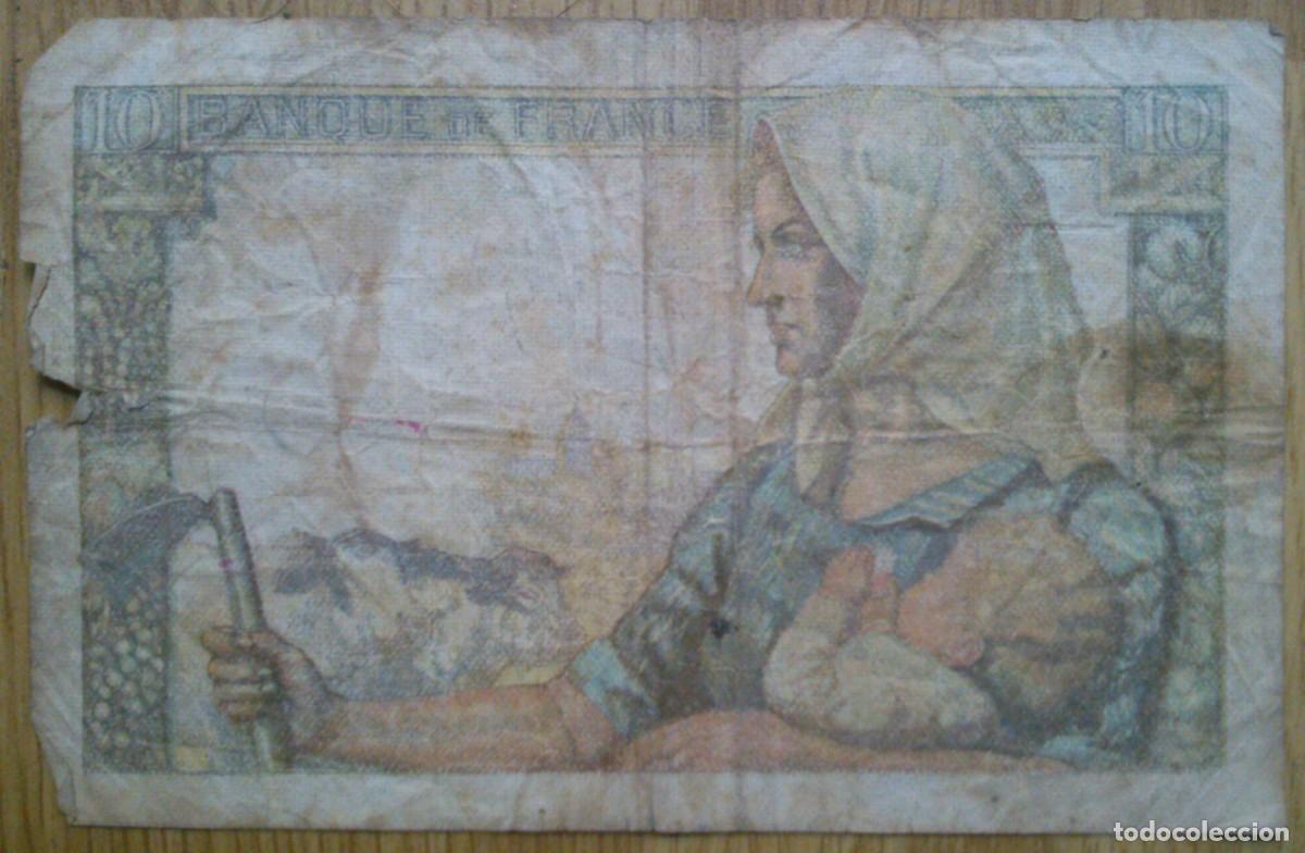 Billetes extranjeros: BILLETE 10 FRANCOS. FRANCIA 1949 - Foto 2