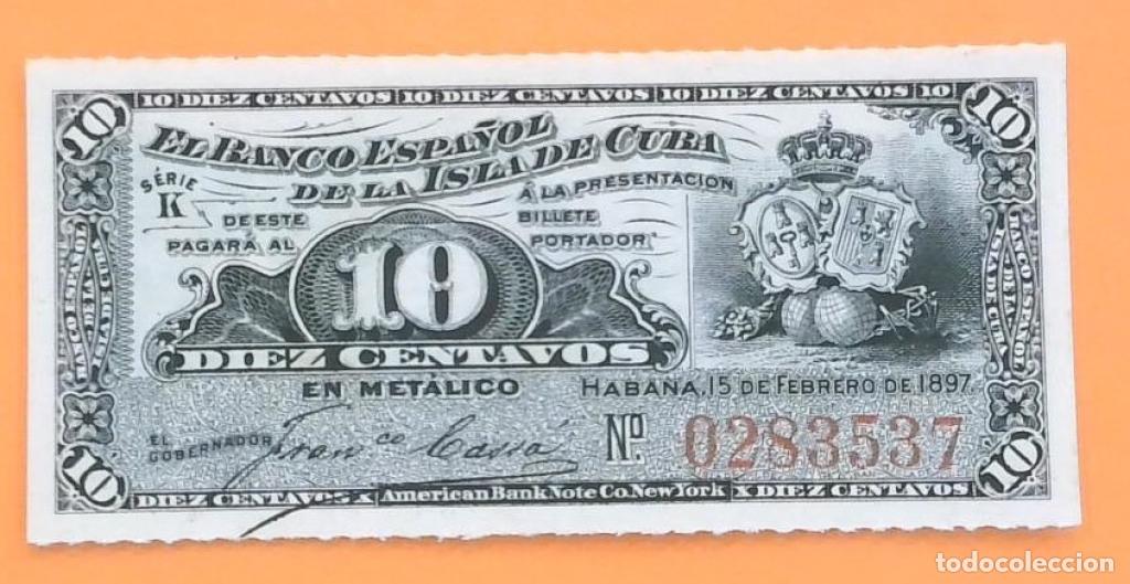 Billetes extranjeros: Cuba, 10 Centavos 1897 - 52a - (SC / UNC) [0283537] - Foto 1