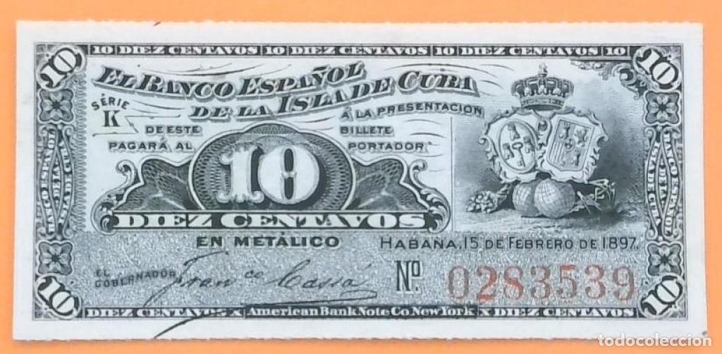 Billetes extranjeros: Cuba, 10 Centavos 1897 - 52a - (SC- / UNC-) [0283539] - Foto 1