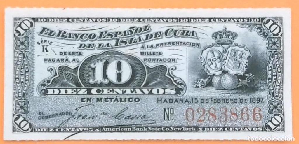 Billetes extranjeros: Cuba, 10 Centavos 1897 - 52a - (SC- / UNC-) [0283866] - Foto 1
