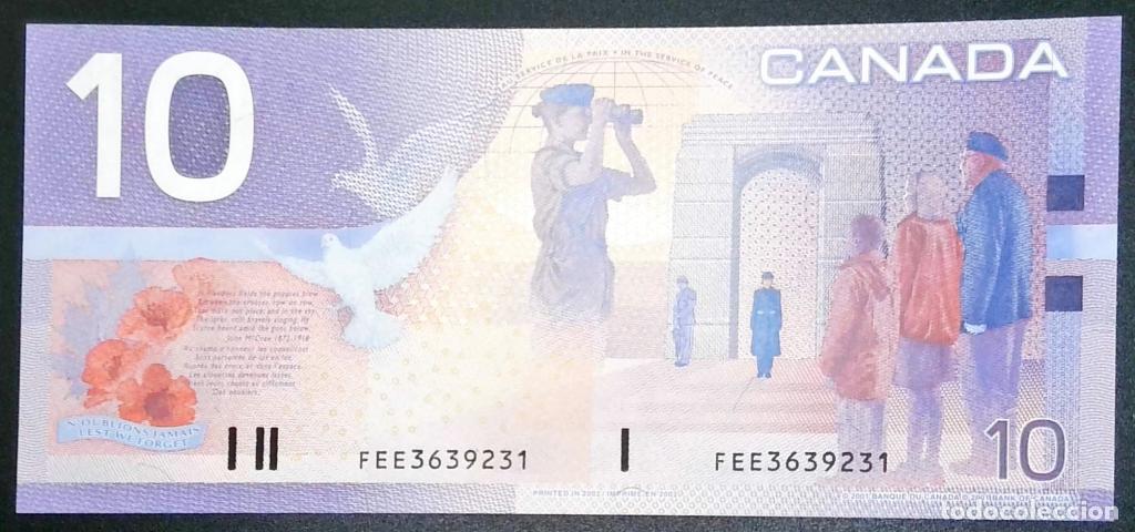 Billetes extranjeros: Canad&aacute;, 10 Dollars Issue 2001 / - 102c - (EBC / AUNC) [FEE3639231] - Foto 2