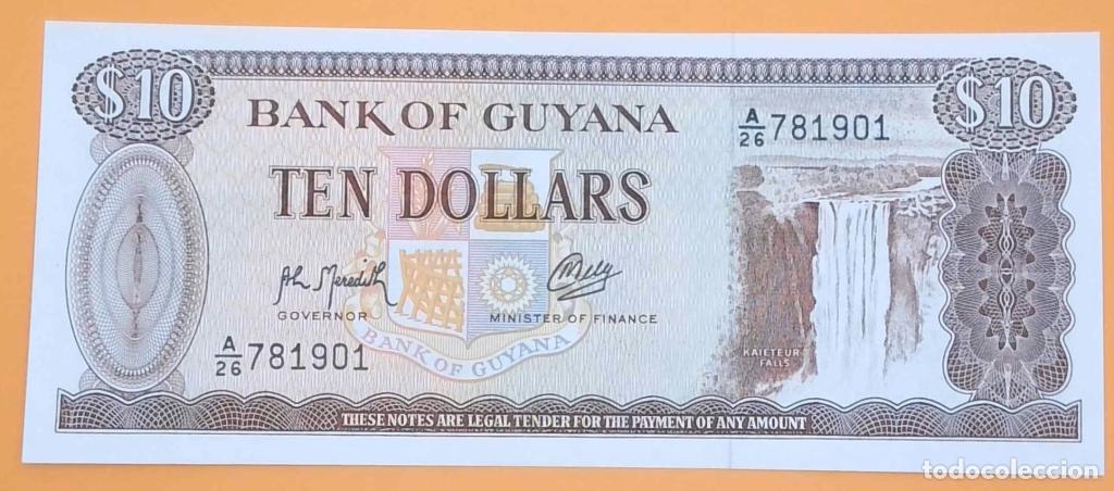 Billetes extranjeros: Guyana, 10 Dollars ND - 23f - (SC / UNC) [A/26781901] - Foto 1