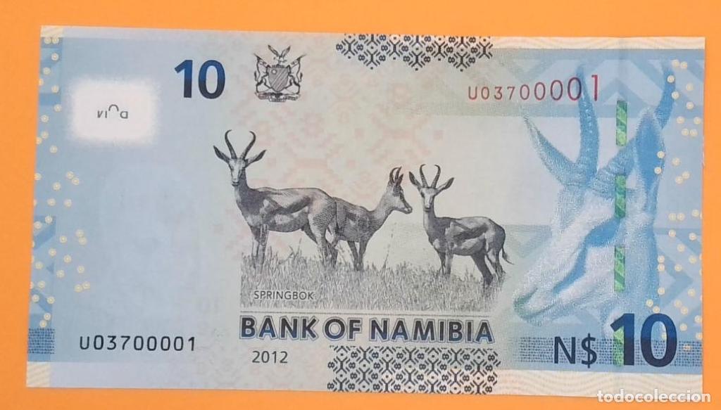 Billetes extranjeros: Namibia, 10 Namibia Dollars 2012 & 2013 - 11a - (SC / UNC) [U03700001] - Foto 2