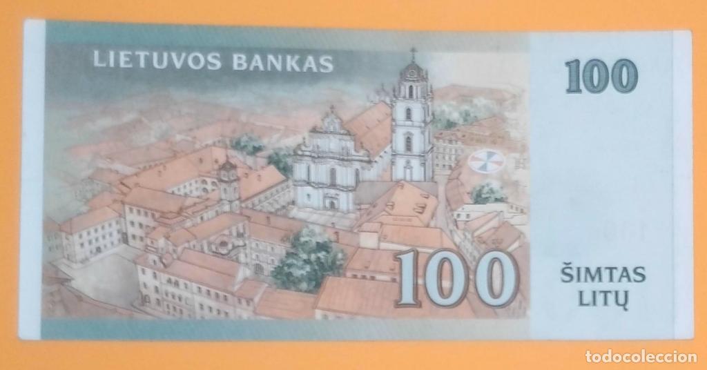 Billetes extranjeros: Lituania, 100 Litų 2007 - P70 - (MBC / VF) [AA9130855] - Foto 2