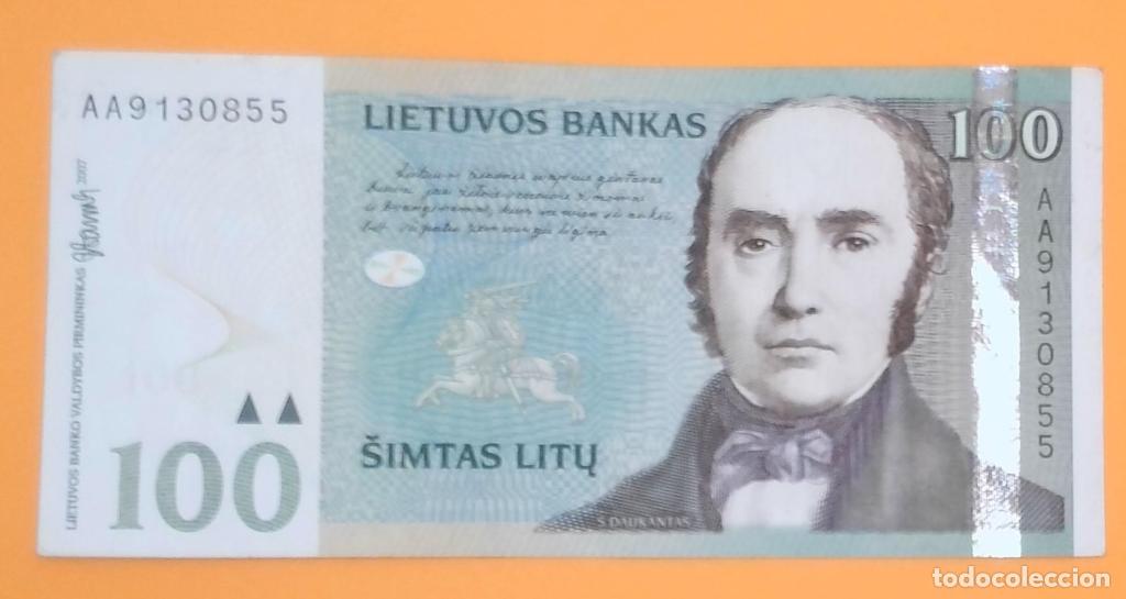 Billetes extranjeros: Lituania, 100 Litų 2007 - P70 - (MBC / VF) [AA9130855] - Foto 1