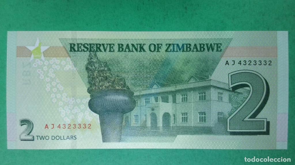 Billetes extranjeros: Zimbabue, 2 Dollars 2016 - 99 - (SC / UNC) [AJ4323332] - Foto 2